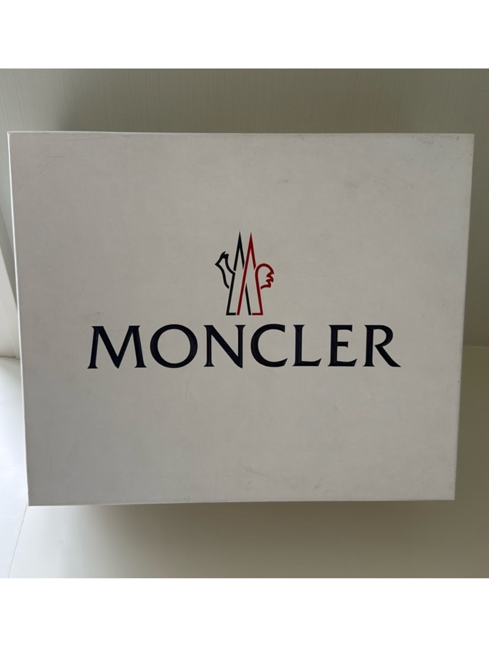 Moncler White Large Red Navy Trim Shoe Box Storage Box Gift Box